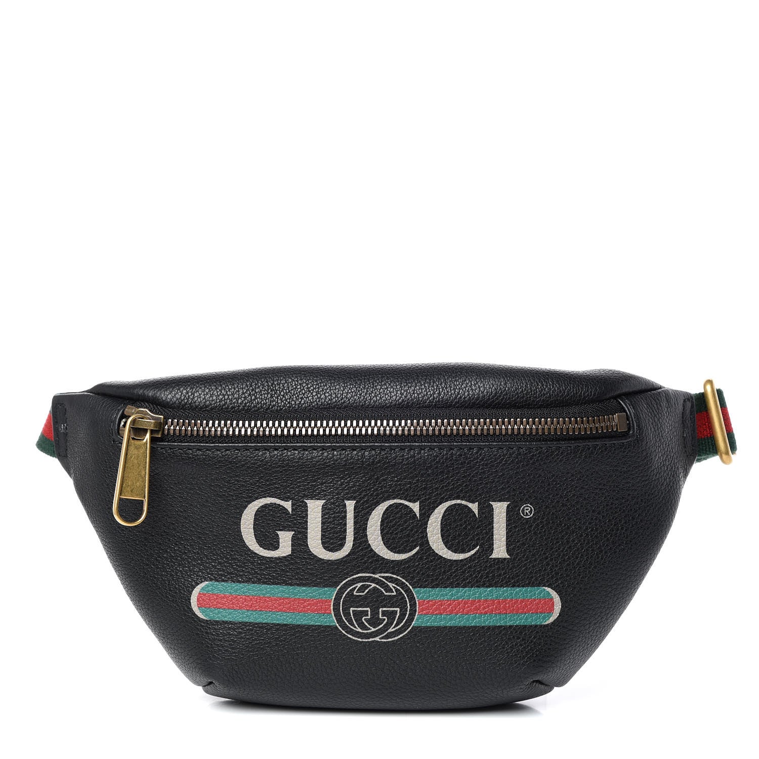 Gucci Grained Calfskin Small Logo Belt Bag Black 1 of 10