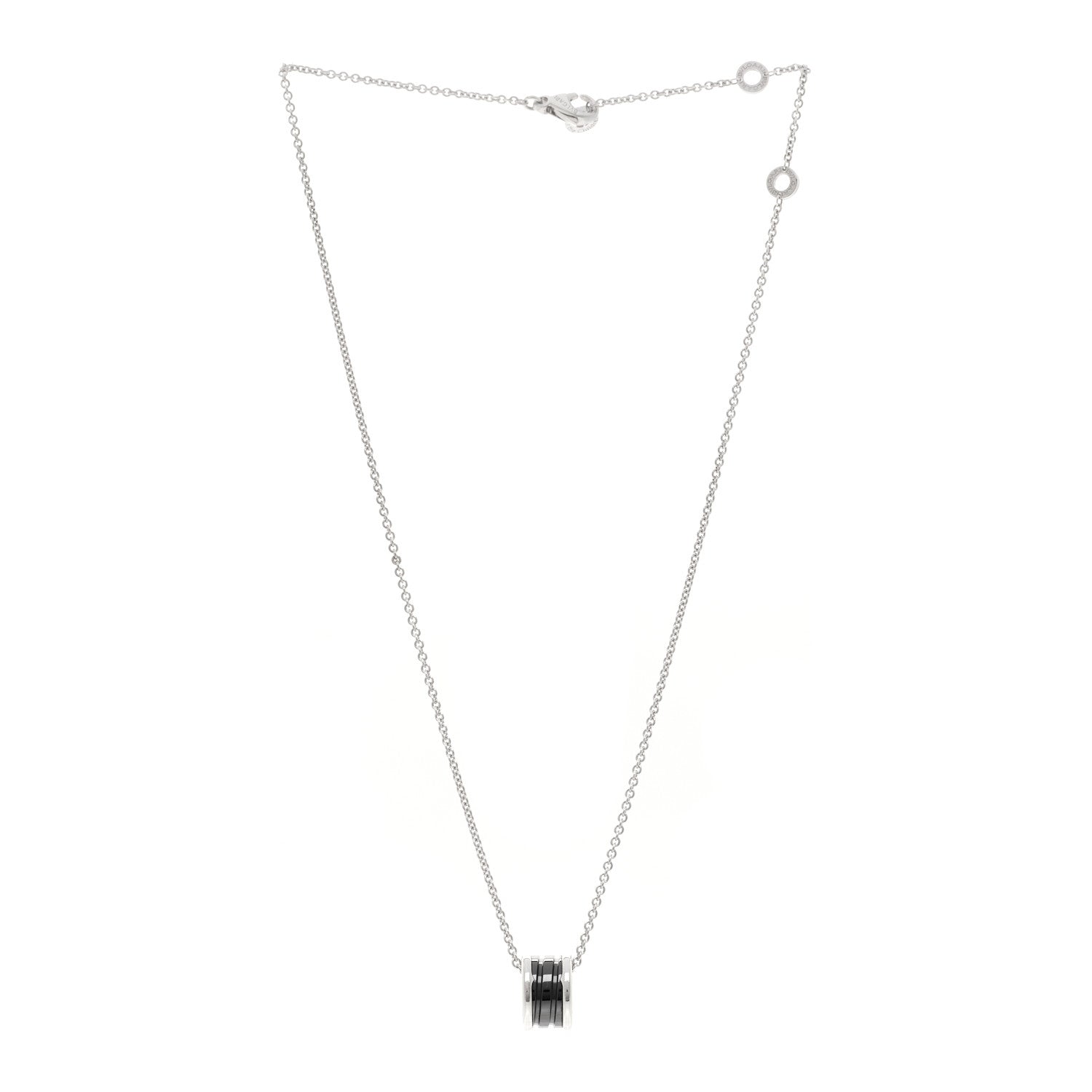 Bulgari Sterling Silver Ceramic Save The Children Pendant Necklace 3 of 4