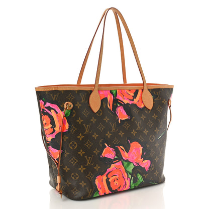 Louis Vuitton Monogram Roses Neverfull MM 3 of 10