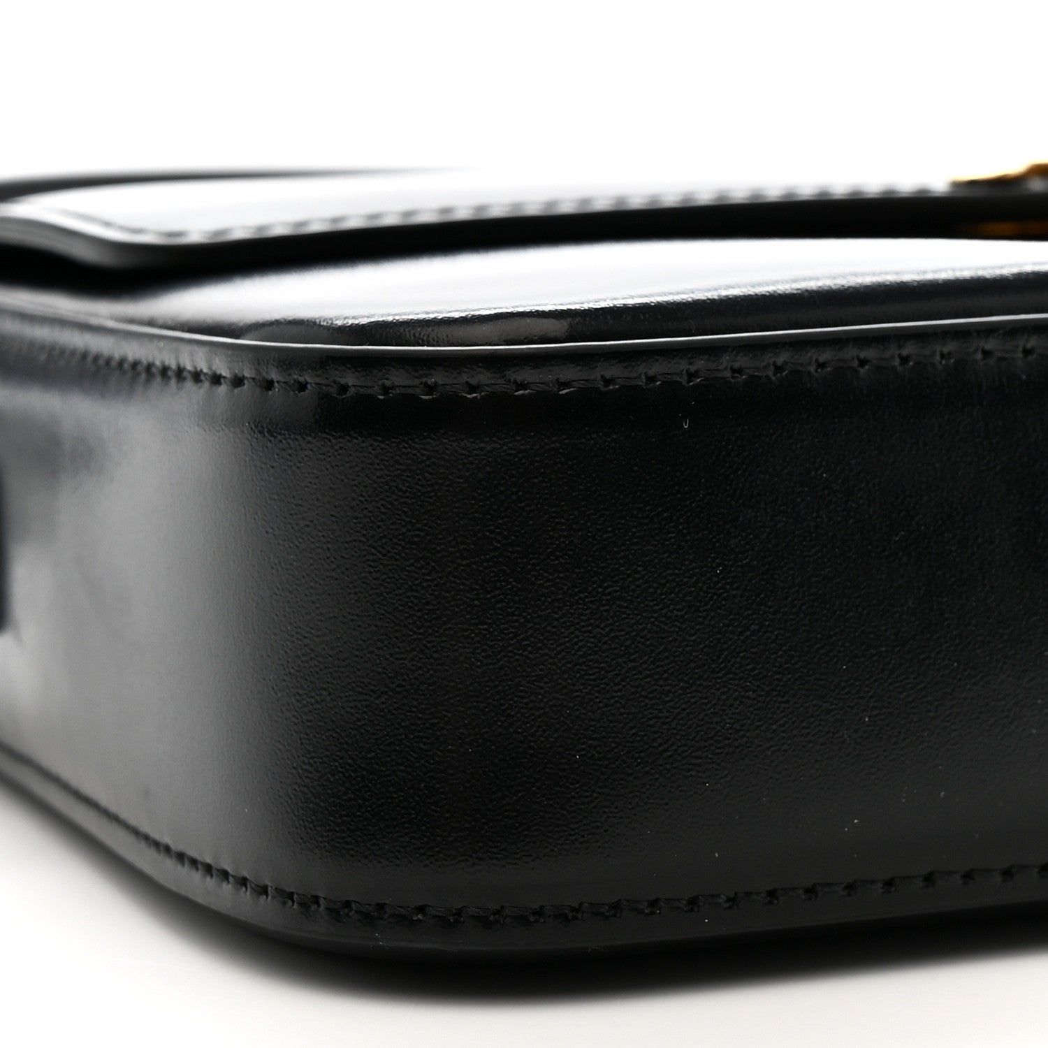 Celine Shiny Calfskin Triomphe Shoulder Bag Black 9 of 12