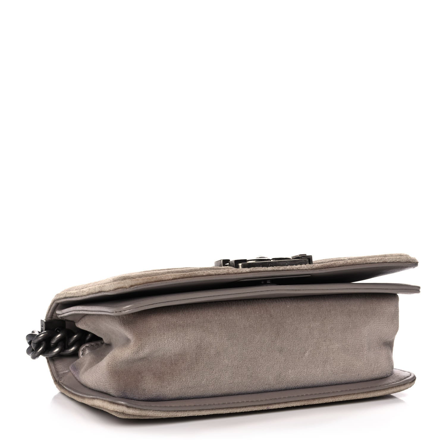 Chanel Velvet Quilted Small Boy Flap Grey 3 of 18