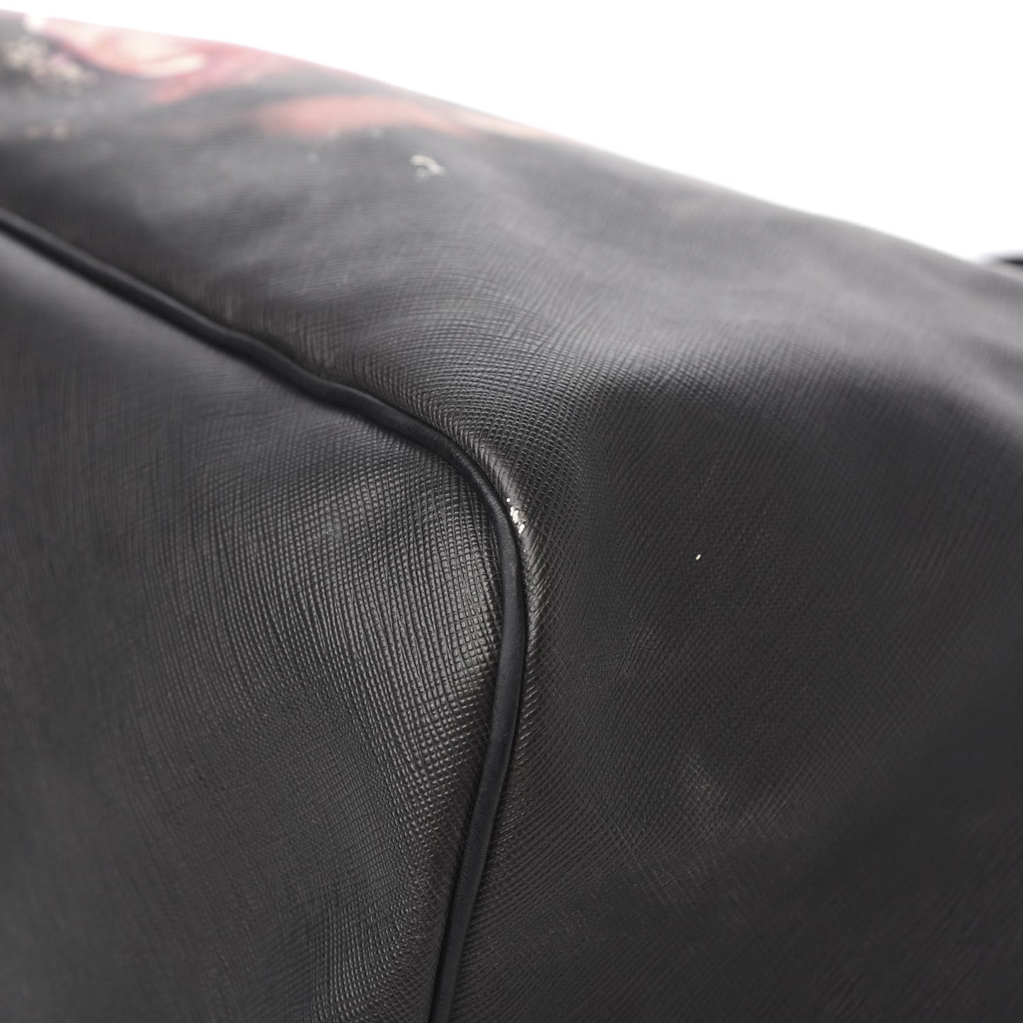 Textured Coated Canvas Rottweiler Pint Large Antigona Tote Black