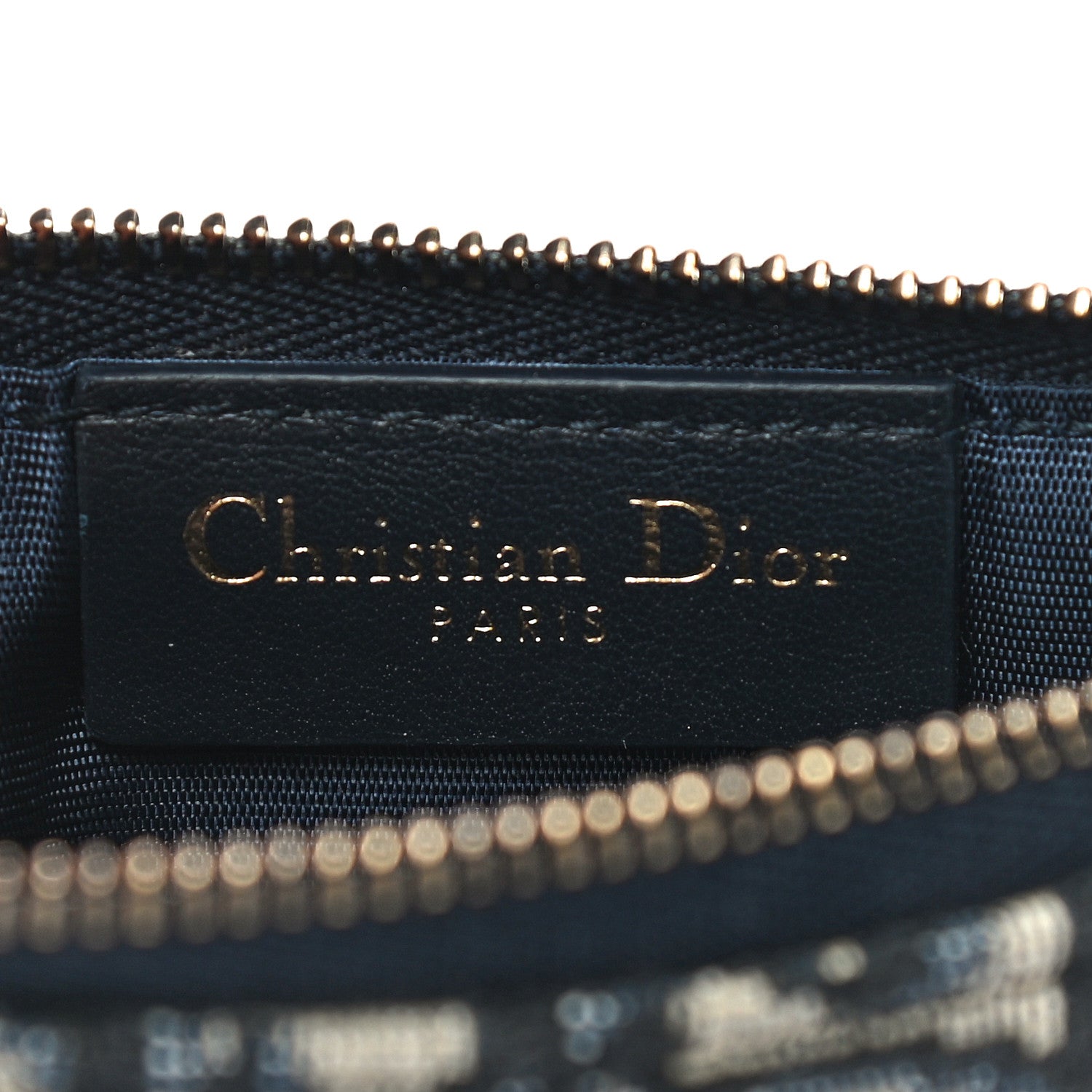 Christian Dior Oblique Saddle Chain Long Wallet Blue 10 of 17