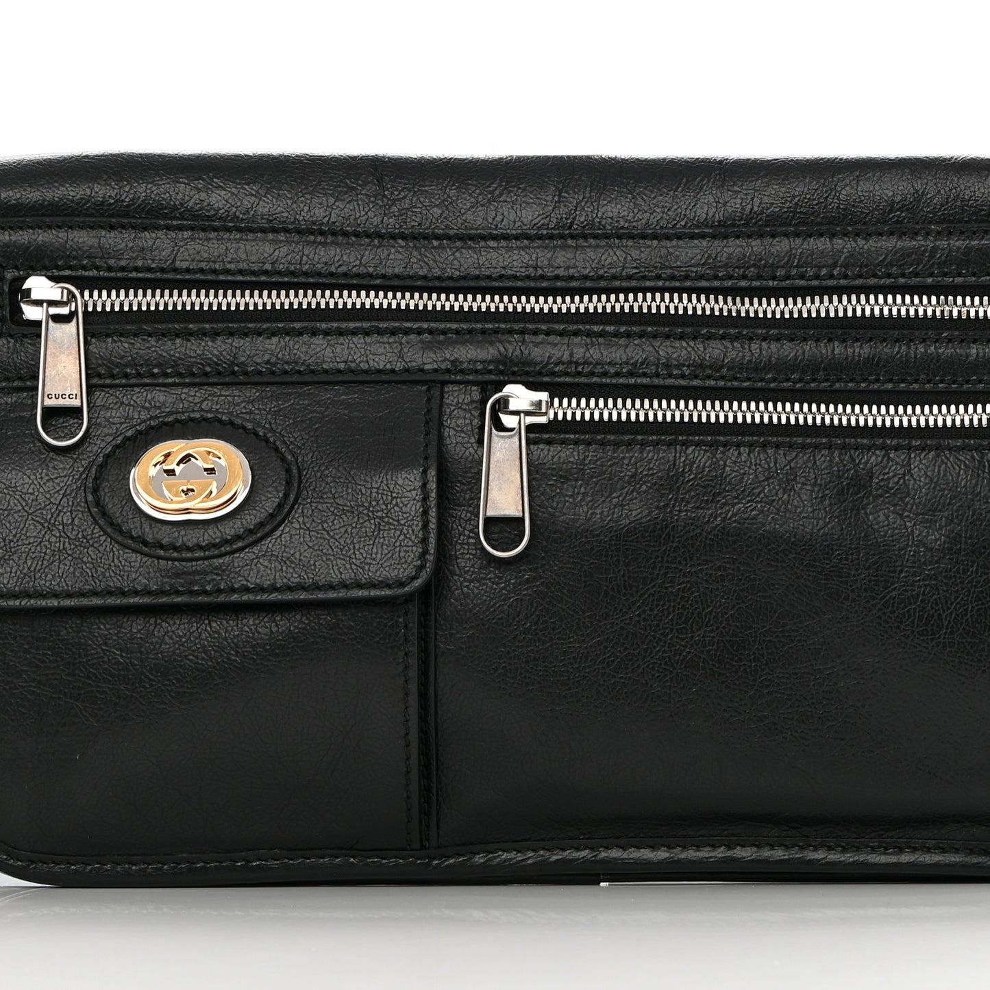 Fluffy Calfskin Morpheus Messenger Bag Black