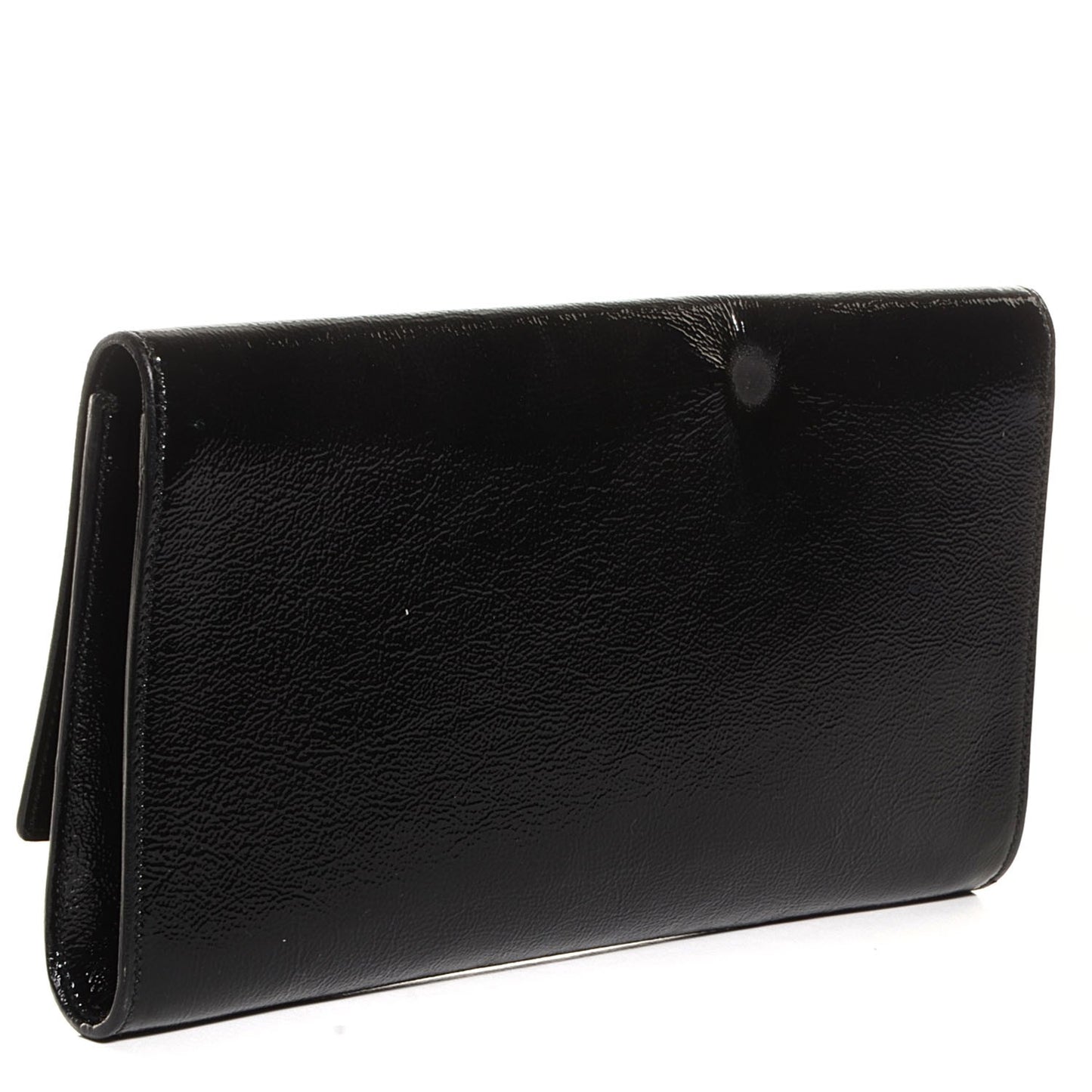 Textured Patent Monogram Large Belle De Jour Clutch Black