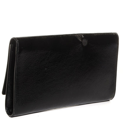 Saint Laurent Textured Patent Monogram Large Belle De Jour Clutch Black 3 of 8