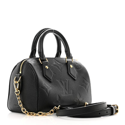 Louis Vuitton Empreinte Monogram Giant Speedy Bandouliere 20 Black 3 of 9