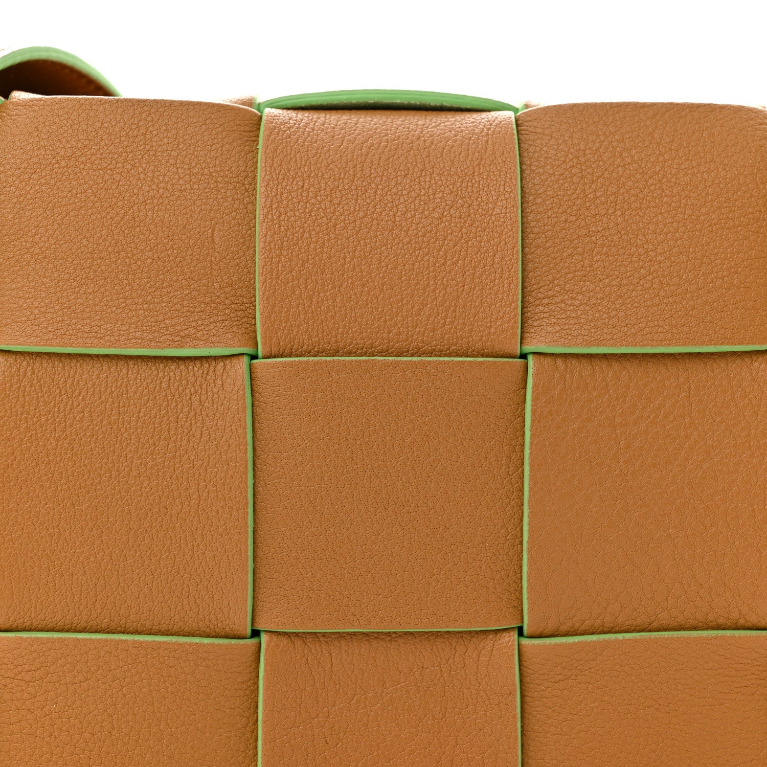 Bottega Veneta Grained Calfskin Maxi Intrecciato Cassette Crossbody Bag Caramel Pistachio 8 of 10