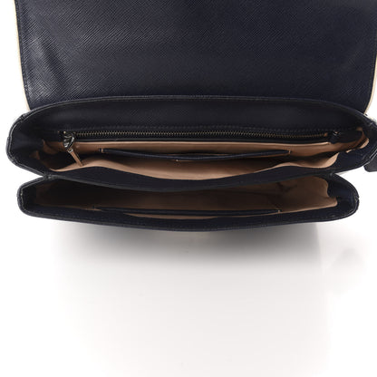 Prada Saffiano Lux Sound Top Handle Baltico Talco 5 of 10