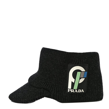 Prada Wool Racing Logo Shaker Visor Cap Anthracite Grey 1 of 6