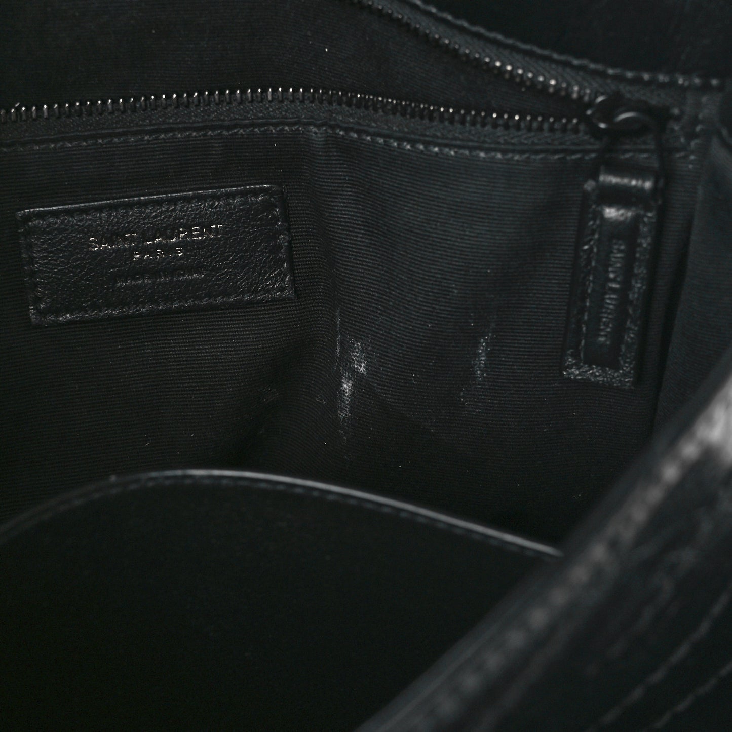 Crinkled Calfskin Matelasse Monogram Medium Niki Chain Satchel Black