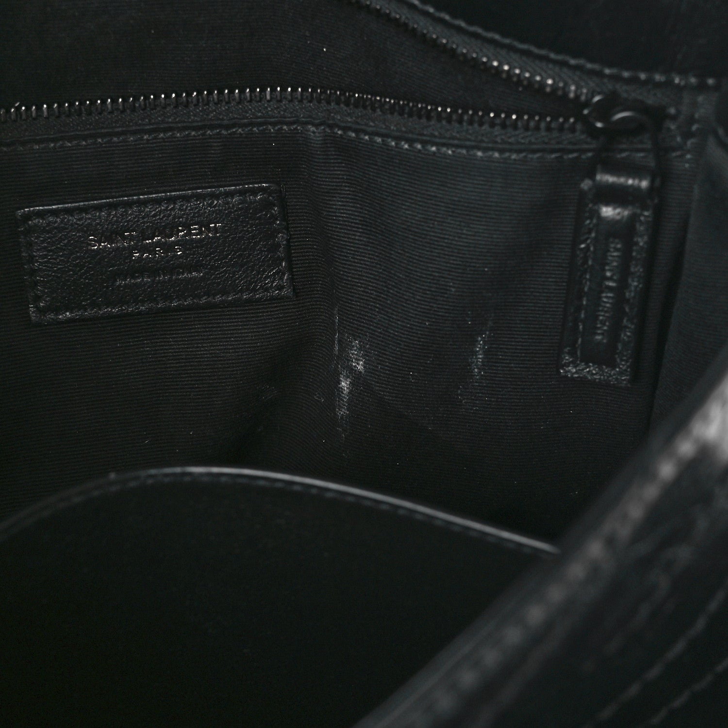 Saint Laurent Crinkled Calfskin Matelasse Monogram Medium Niki Chain Satchel Black 13 of 13