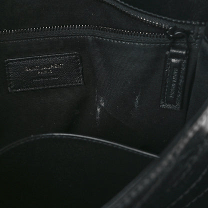 Saint Laurent Crinkled Calfskin Matelasse Monogram Medium Niki Chain Satchel Black 13 of 13