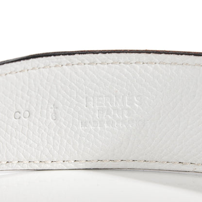 Hermes Swift Epsom 32mm H Belt 85 White Capucine 8 of 10
