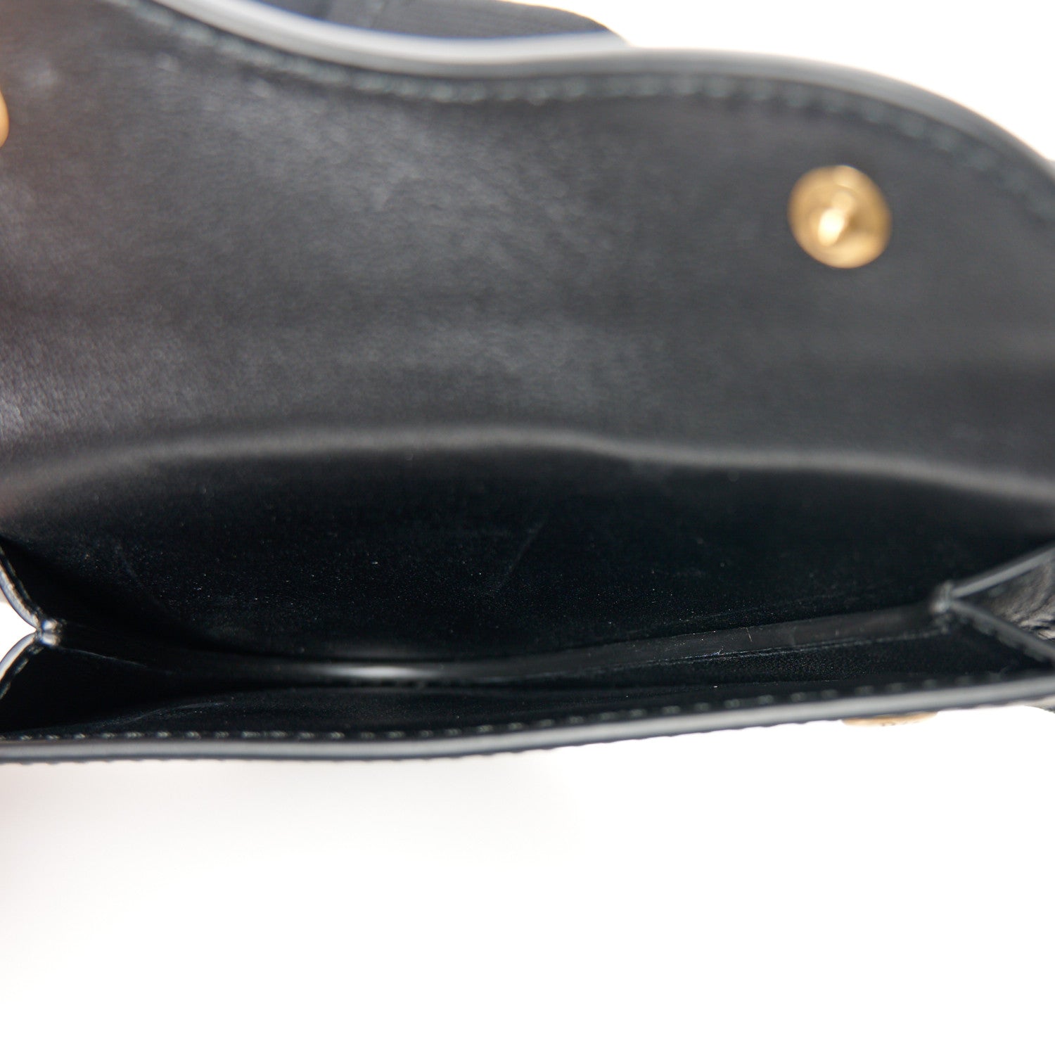 Christian Dior Matte Supple Calfskin Saddle Belt With Pouch L Black 4 of 8