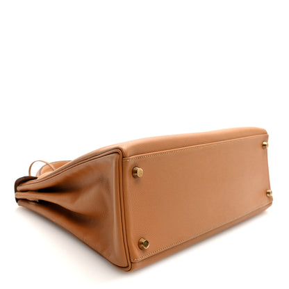 Hermes Courchevel Kelly Retourne 32 Gold 4 of 10