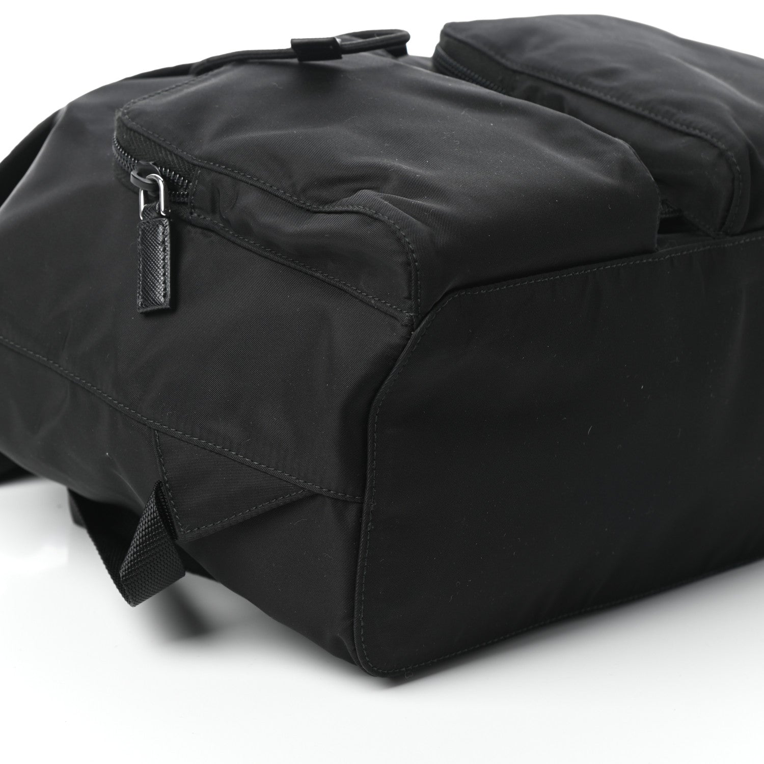 Prada Tessuto Nylon Saffiano Vela Backpack Black 8 of 9