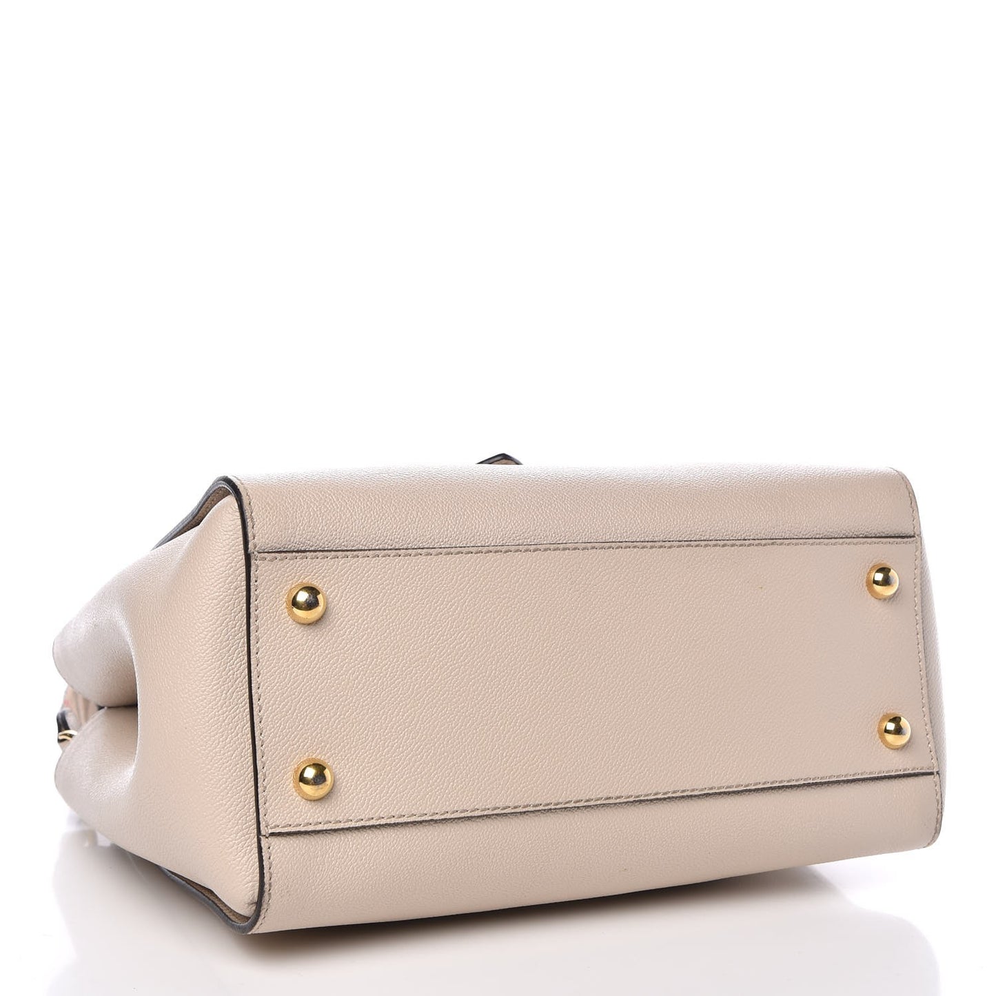 Soft Grain Calfskin Medium Buckle Tote Limestone