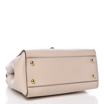 Burberry Soft Grain Calfskin Medium Buckle Tote Limestone 5 of 13