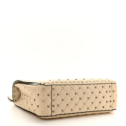 Valentino Garavani Nappa Maxi Rockstud Spike Shoulder Bag Light Ivory 4 of 8