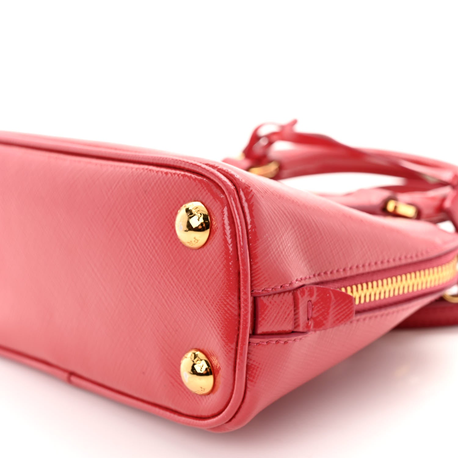 Prada Saffiano Lux Mini Promenade Tote Fuoco 9 of 15