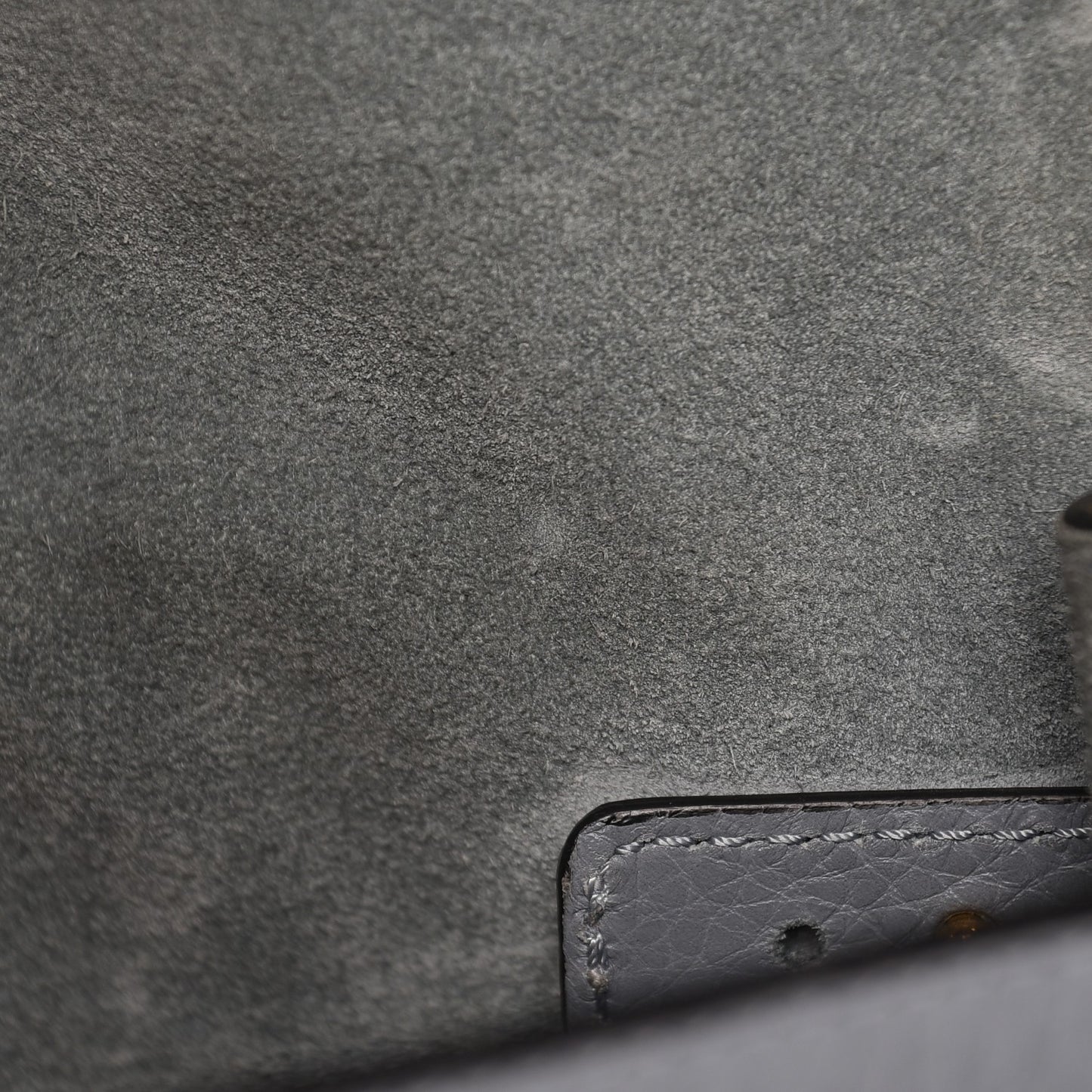 Grained Calfskin Medium My Rockstud Frame Bag Grey
