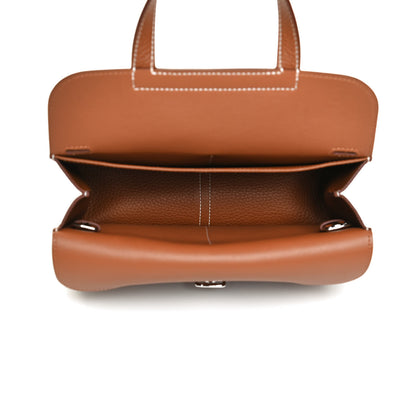 Hermes Taurillon Clemence Halzan 25 Gold 5 of 12
