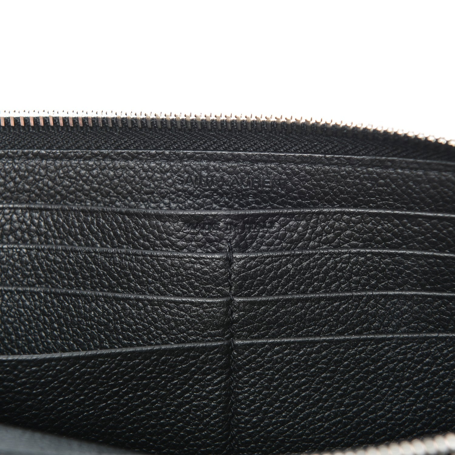 Saint Laurent Grained Calfskin Rive Gauche Zip Around Wallet Black 6 of 6