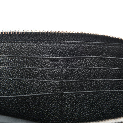 Saint Laurent Grained Calfskin Rive Gauche Zip Around Wallet Black 6 of 6