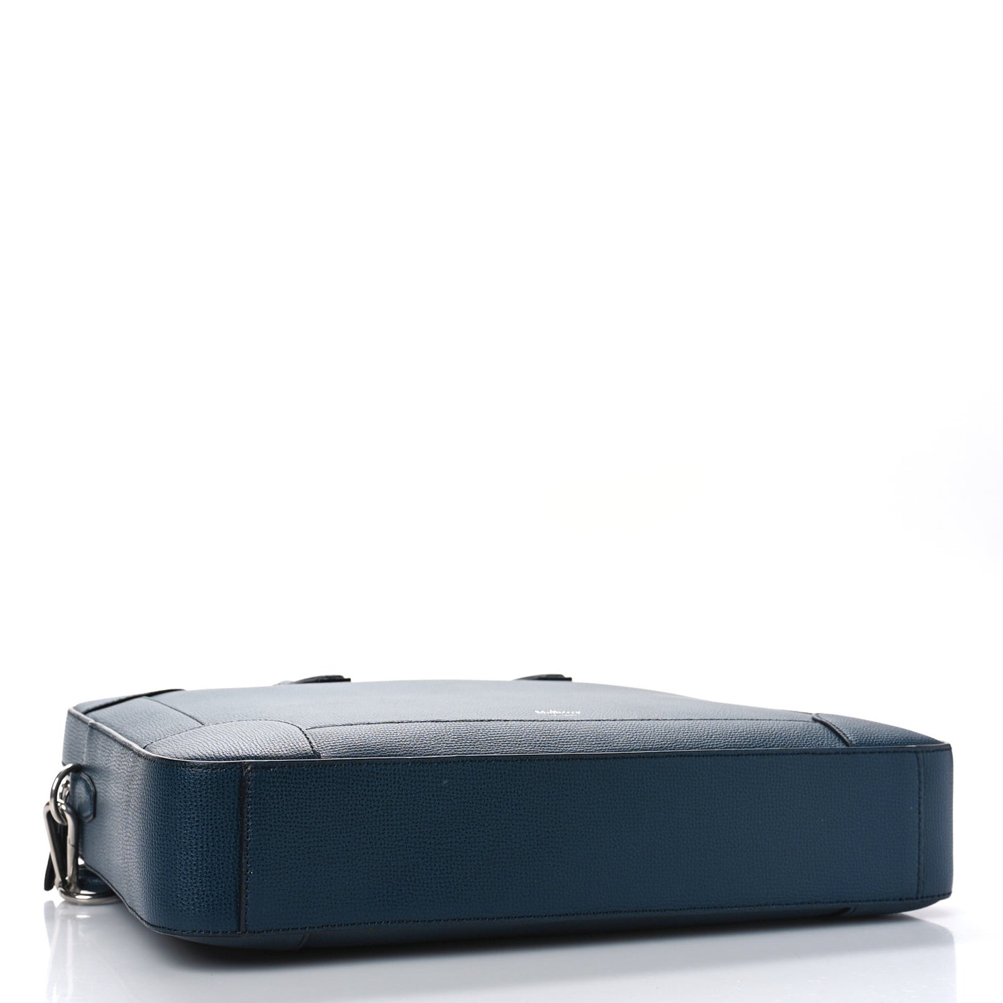 Small Classic Grain Calfskin Belgrave Single Document Holder Deep Sea