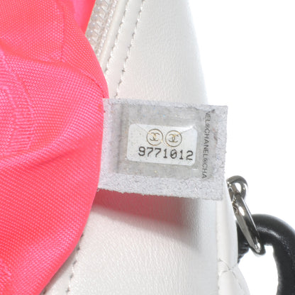 Chanel Calfskin Quilted Large Cambon Bowler White Black 7 of 7
