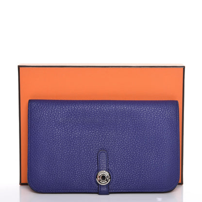 Hermes Togo Dogon Duo Wallet Bleu Electrique 13 of 13