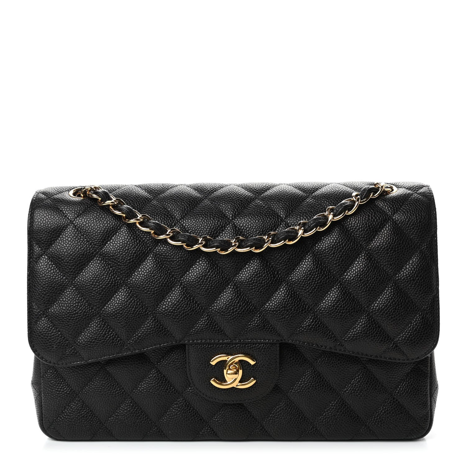 Chanel Caviar Quilted Jumbo Double Flap Black 1 of 4