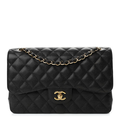Chanel Caviar Quilted Jumbo Double Flap Black 1 of 4