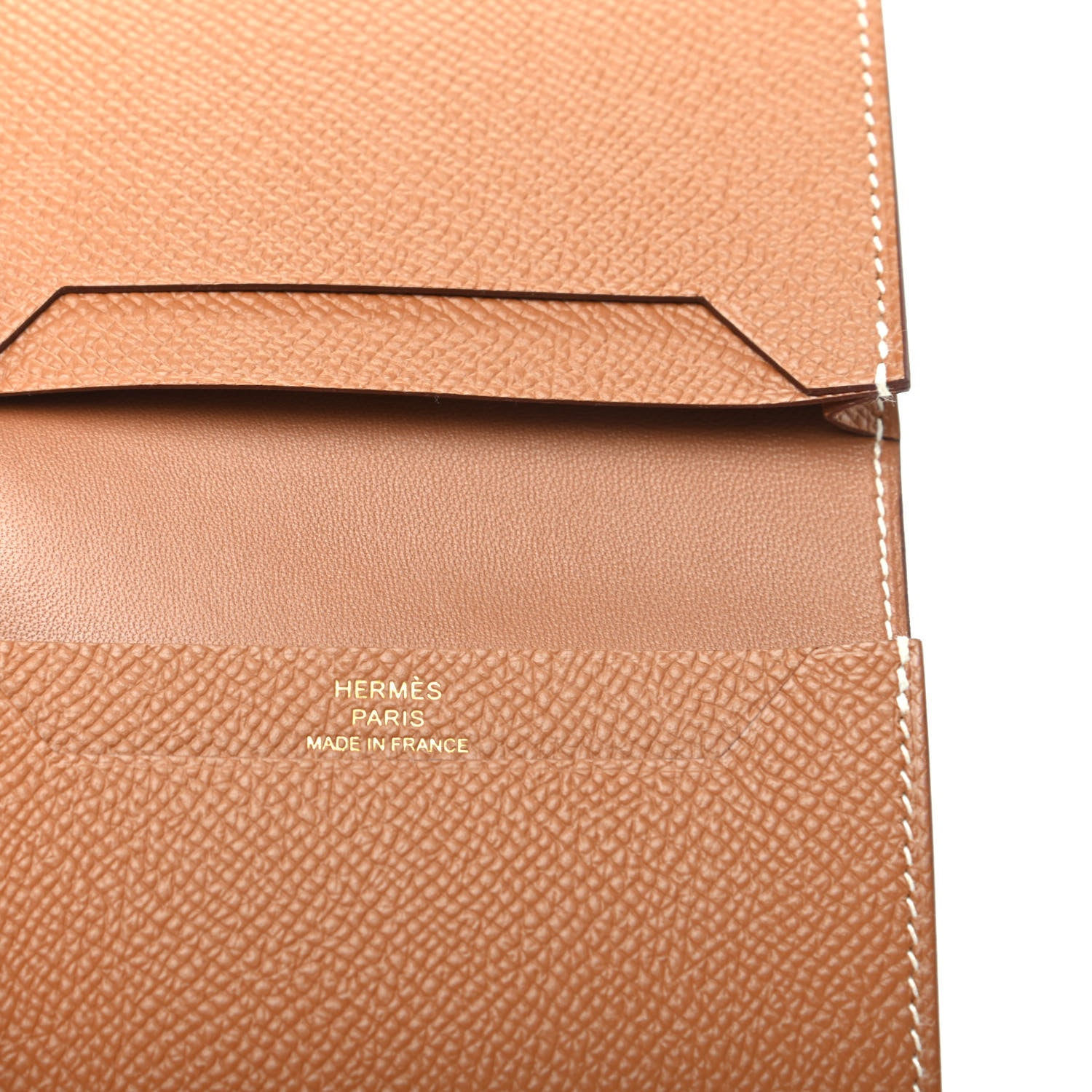 Hermes Epsom Bearn Card Holder Wallet Gold 6 of 7