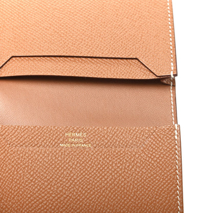 Hermes Epsom Bearn Card Holder Wallet Gold 6 of 7