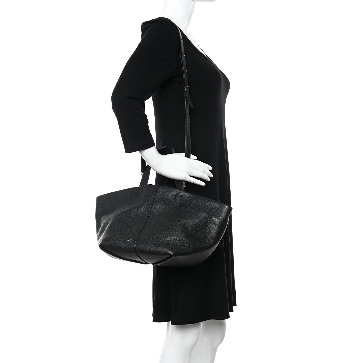 Mansur Gavriel Calfskin Tulipano Bag Black 2 of 10