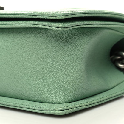 Chanel Caviar Quilted Medium Boy Flap Light Green 10 of 10