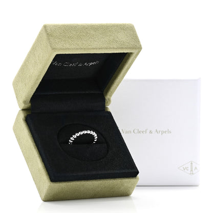 Van Cleef & Arpels 18K White Gold Medium Perlee Ring 49 4.75 5 of 5