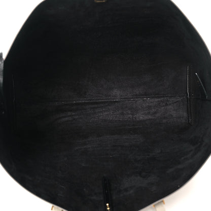 Saint Laurent Grained Calfskin Large Shopping Tote Vintage Black 5 of 11