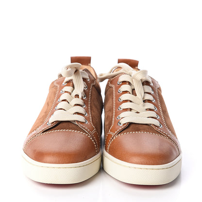 Christian Louboutin Calfskin Veau Velours Mens Louis Junior Flat Sneakers 41 Indiana 2 of 7