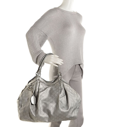 Gucci Guccissima Large Sukey Tote Silver 2 of 7