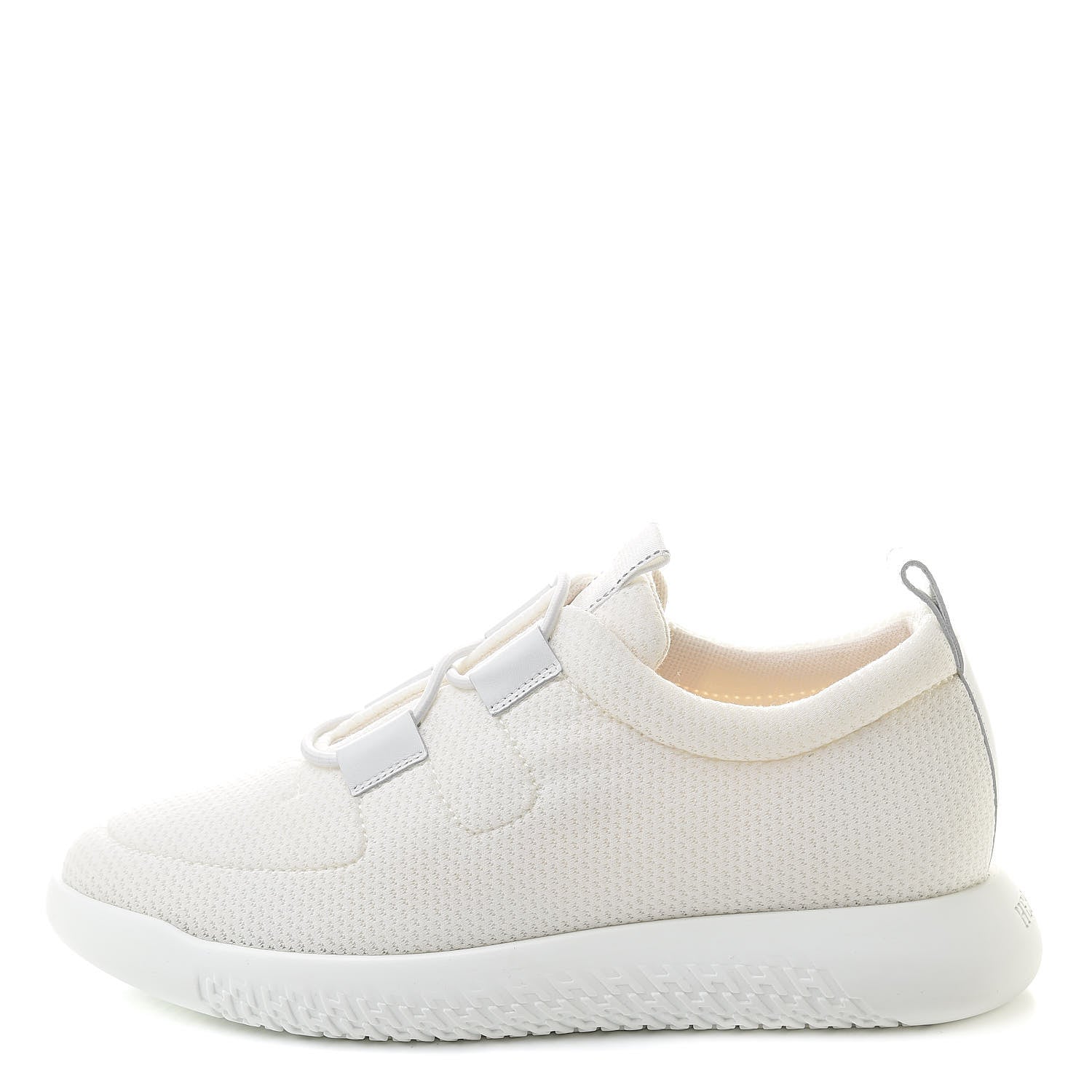 Hermes Mesh Technical Canvas Womens Team Sneakers 39 White 1 of 8