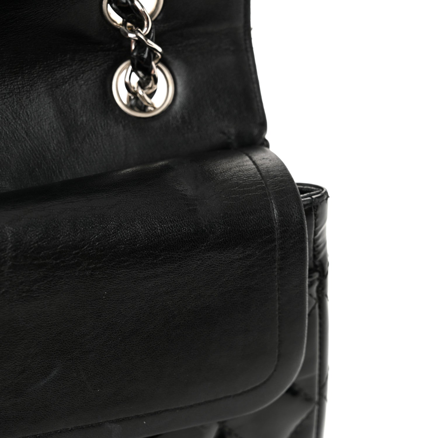 Chanel Patent Quilted Medium Double Flap Black 11 of 14