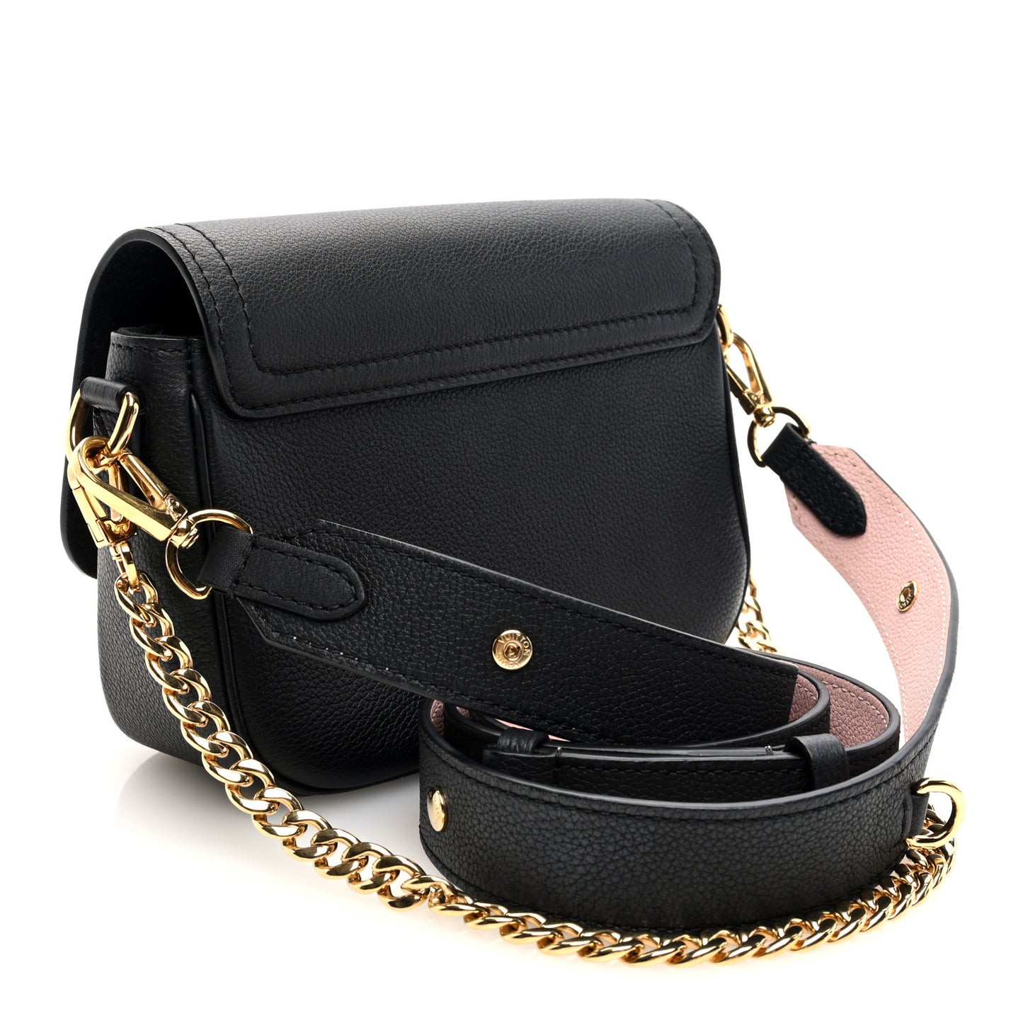 Grained Calfskin Lockme Tender Black