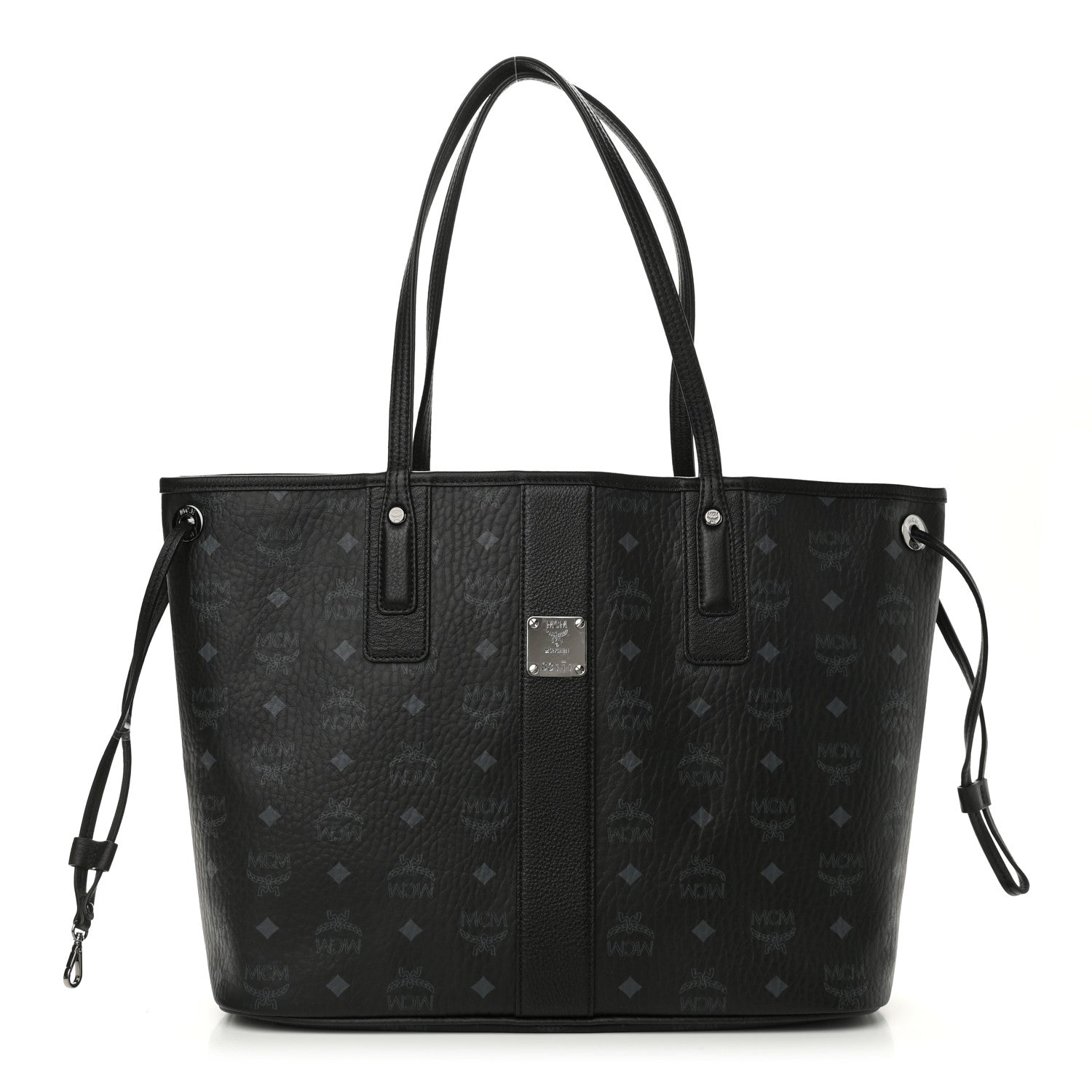 MCM Visetos Medium Liz Reversible Shopper Tote Black 1 of 16