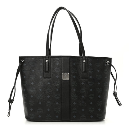 MCM Visetos Medium Liz Reversible Shopper Tote Black 1 of 16