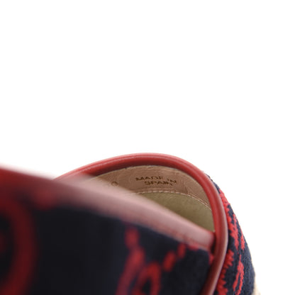 Gucci Terry Cloth GG Monogram Espadrilles 37 Blue Red 10 of 11