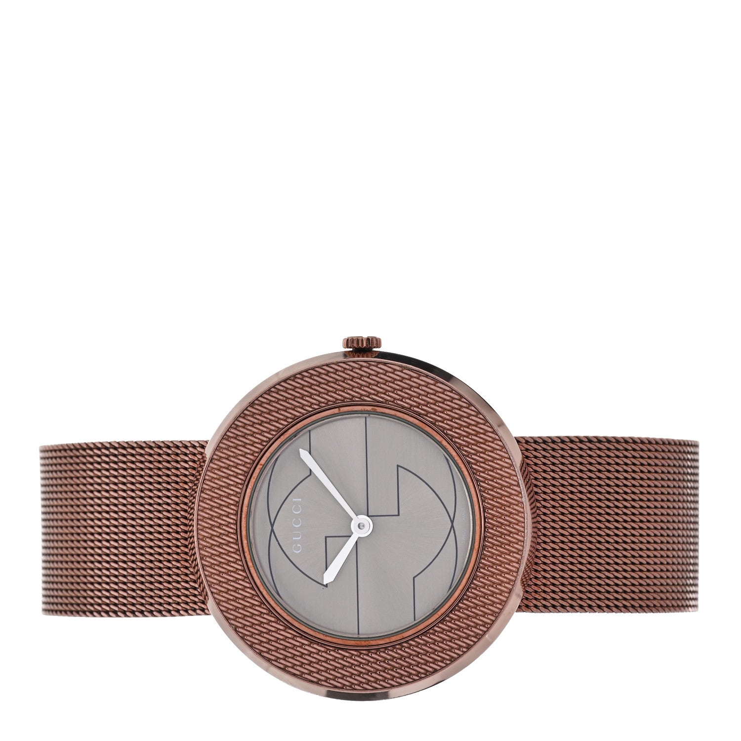 Gucci Stainless Steel 36mm U-Play Mesh Quartz Watch Bronze 2 of 4