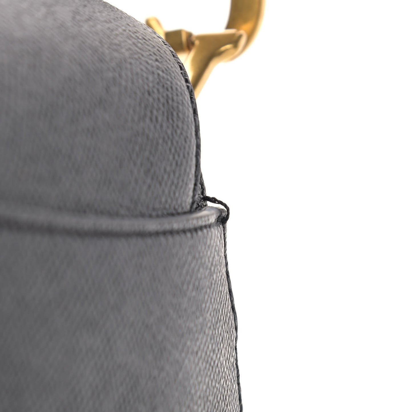 Grained Calfskin Mini Saddle Bag Black